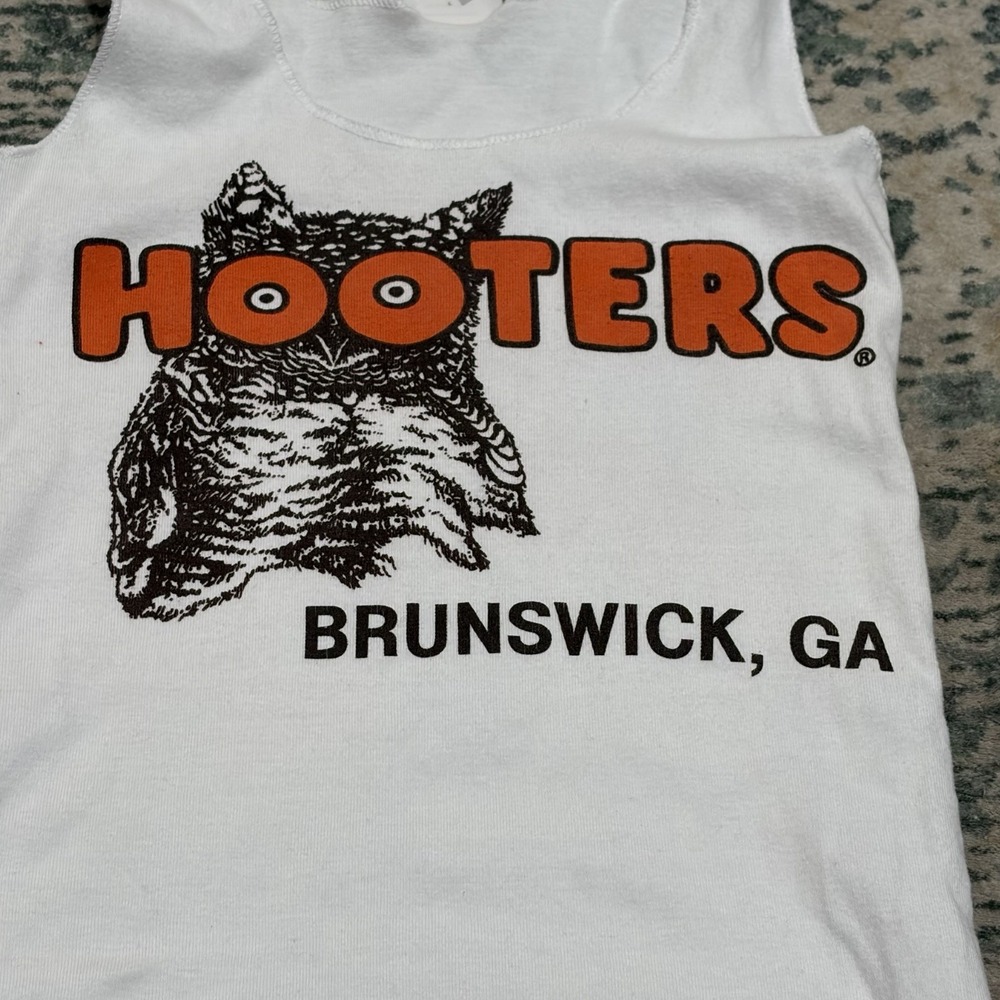 Vintage 90s Hooters Brunswick GA Uniform Tank Top XS Made in USA